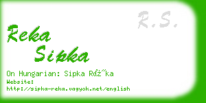 reka sipka business card